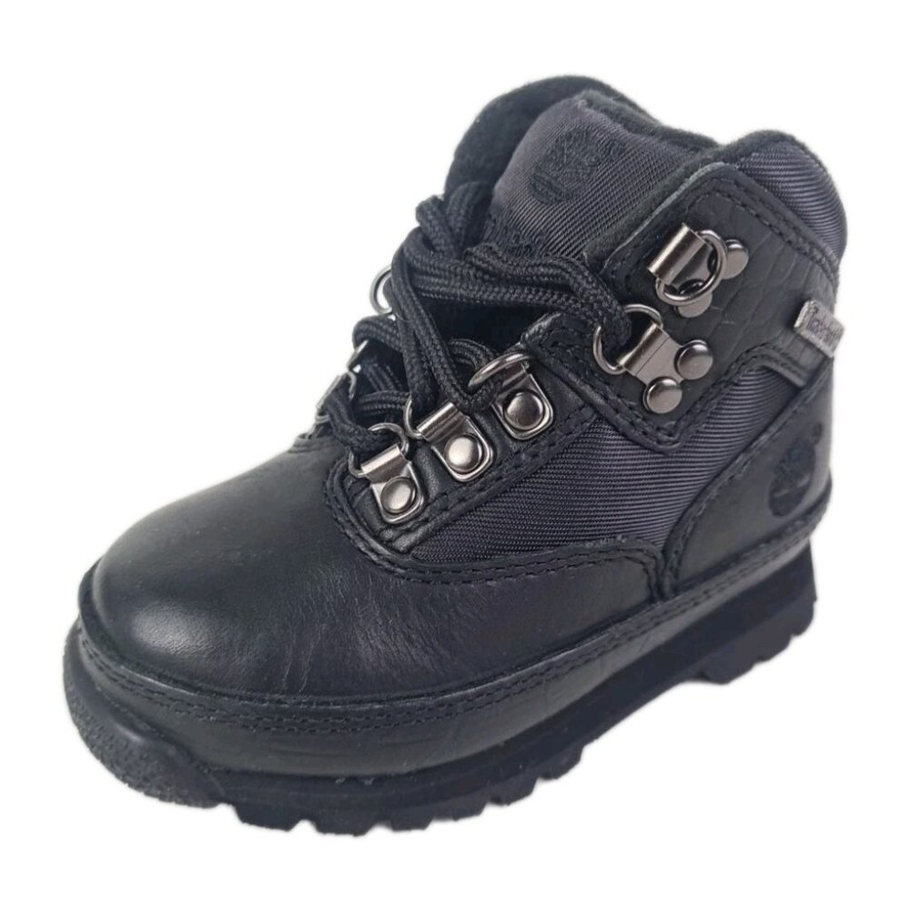 Timberland Euro Hiker 6 IN Waterproof TODDLER Black Outdoor Boots